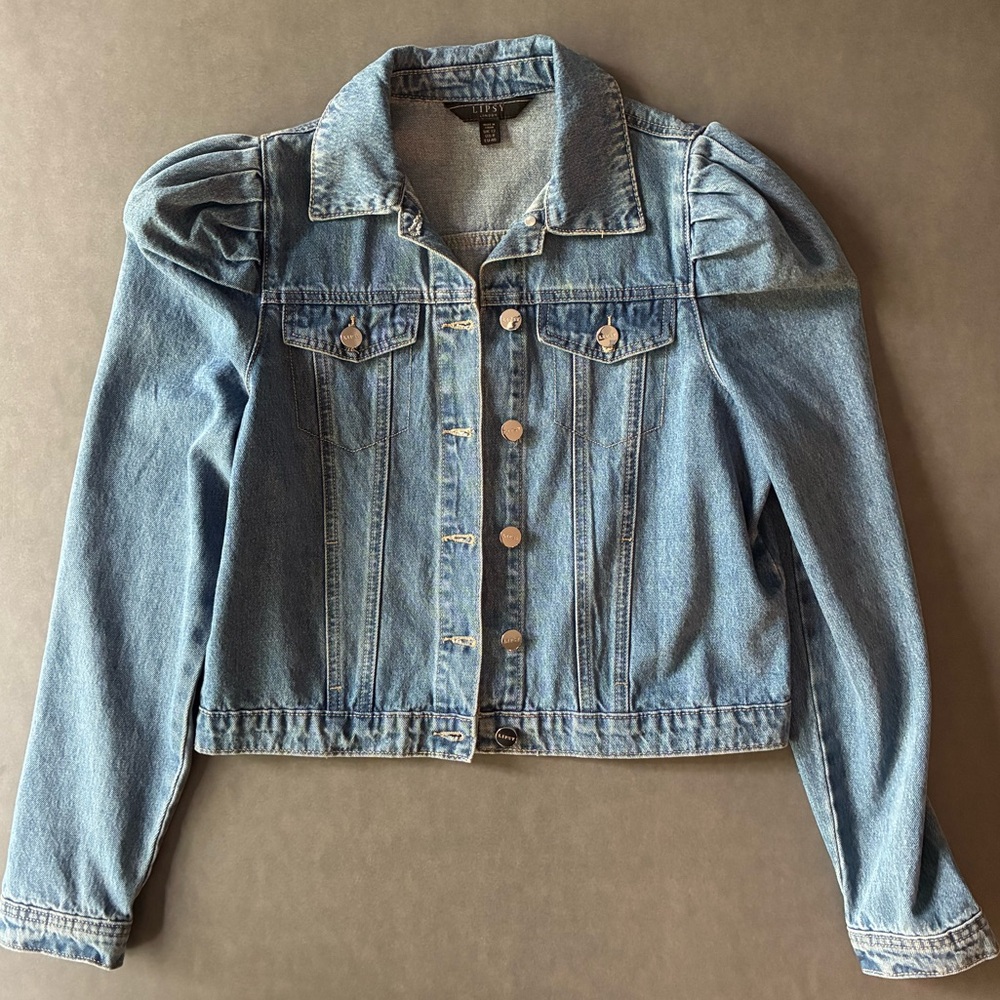 Puff Sleeve Denim Jacket